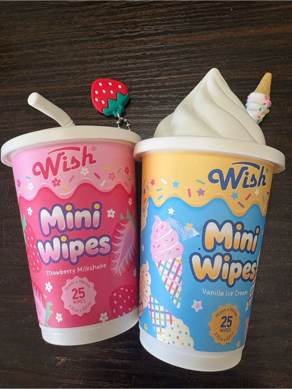 Wish Mini Wipes Variety Pack - Pink, Yellow, Blue, Mint Green - Picture 3 of 3